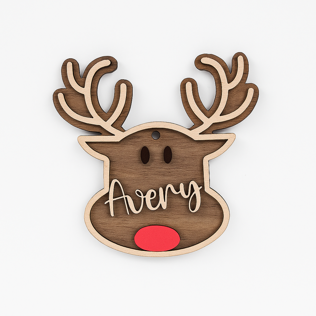 Personalized Reindeer Ornament