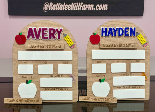 Personalized School Sign