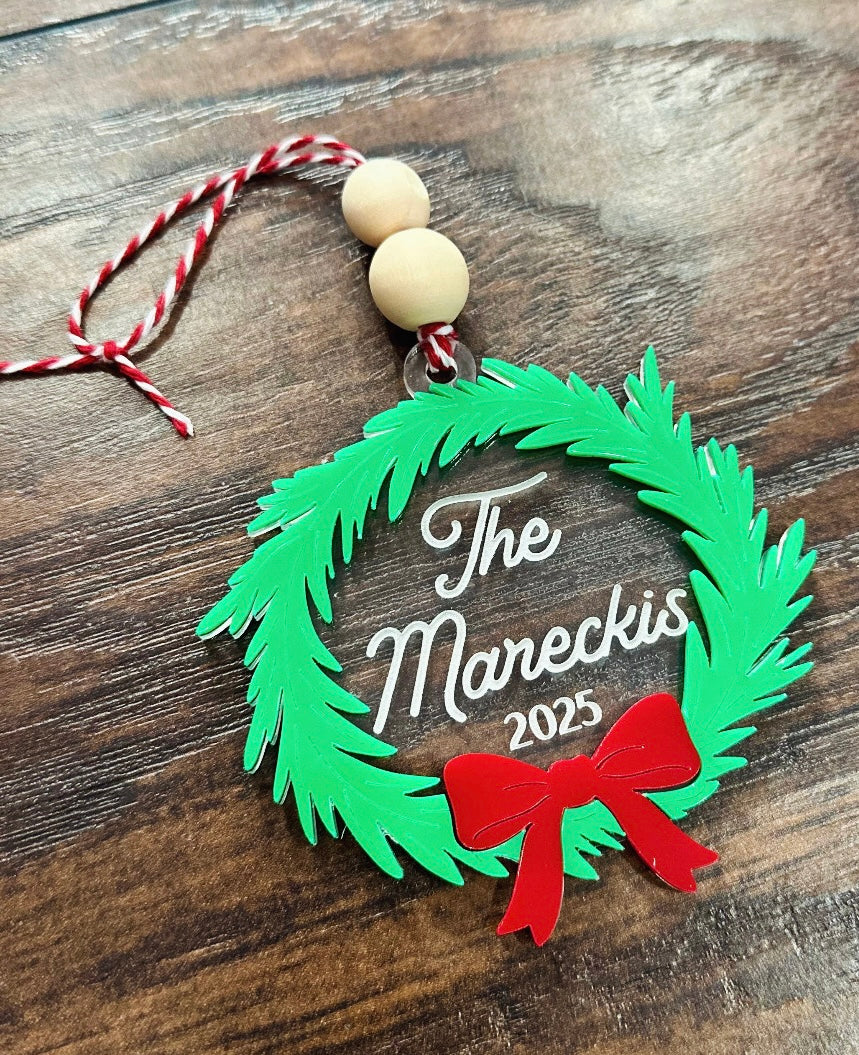 Personalized Wreath Ornament