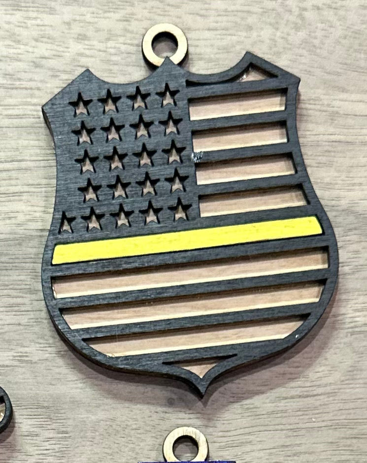 911 Dispatch Badge Ornament