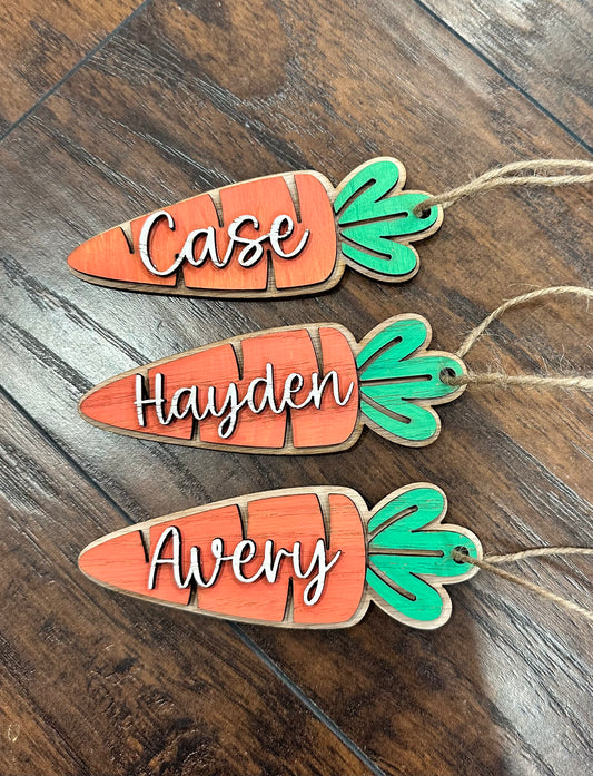 Carrot Easter Basket Tags