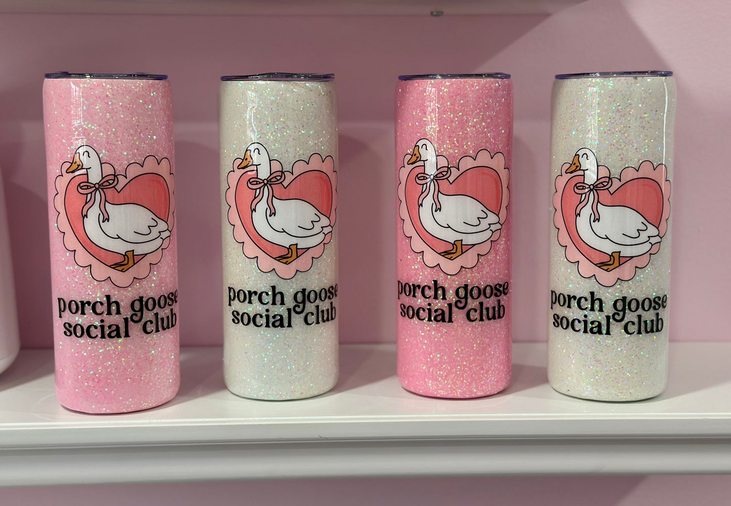 Porch Goose Social Club 20oz Tumbler-White