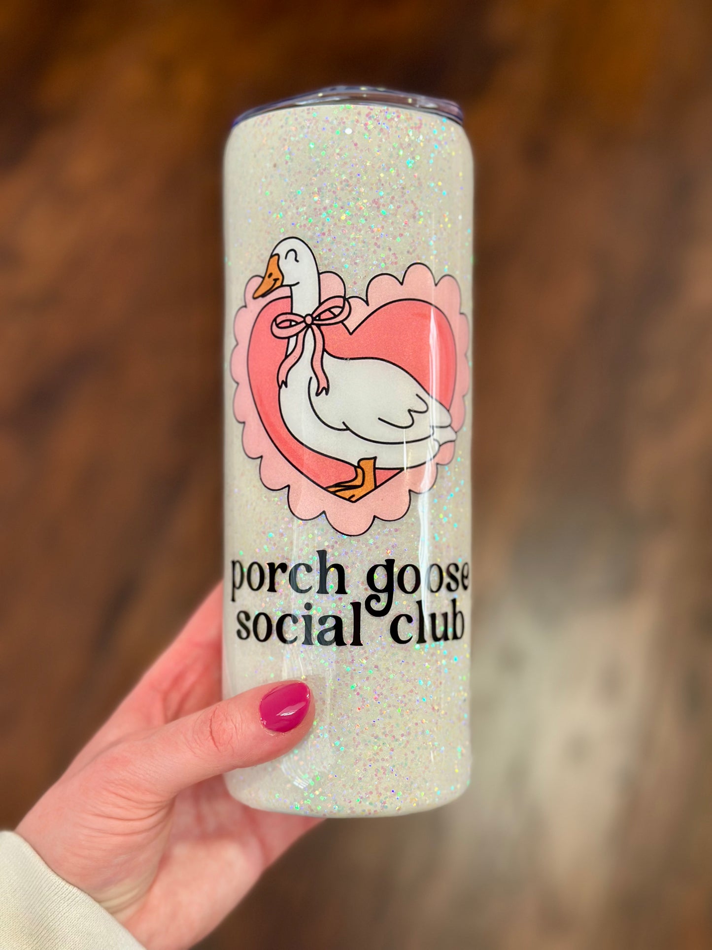 Porch Goose Social Club 20oz Tumbler-White