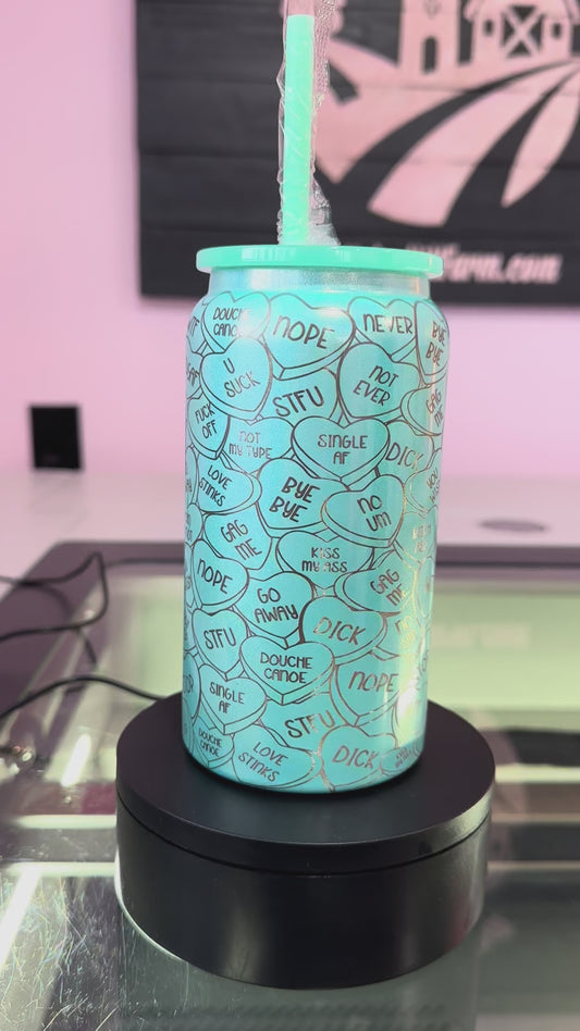 16oz Anti-Valentine's Day Can Tumbler